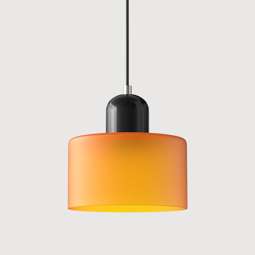 Round Coloured Glass Pendant Light