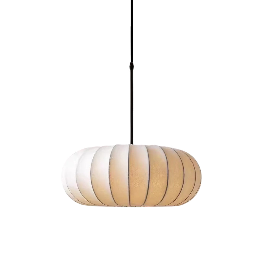 Ribbed Fabric Pendant Light