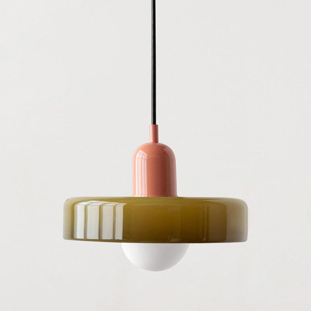 Modern Coloured Glass Pendant Light