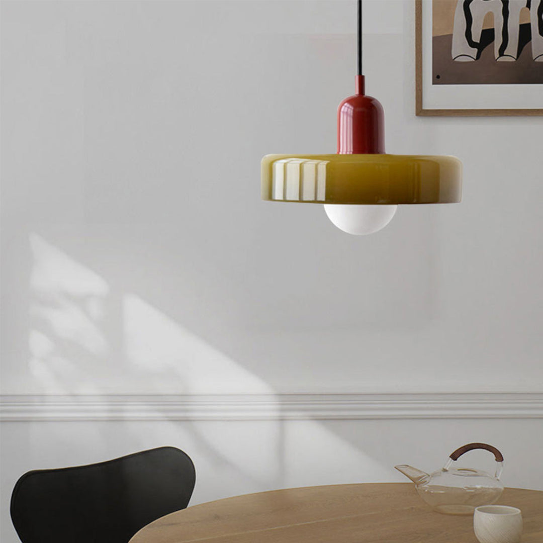 Modern Coloured Glass Pendant Light