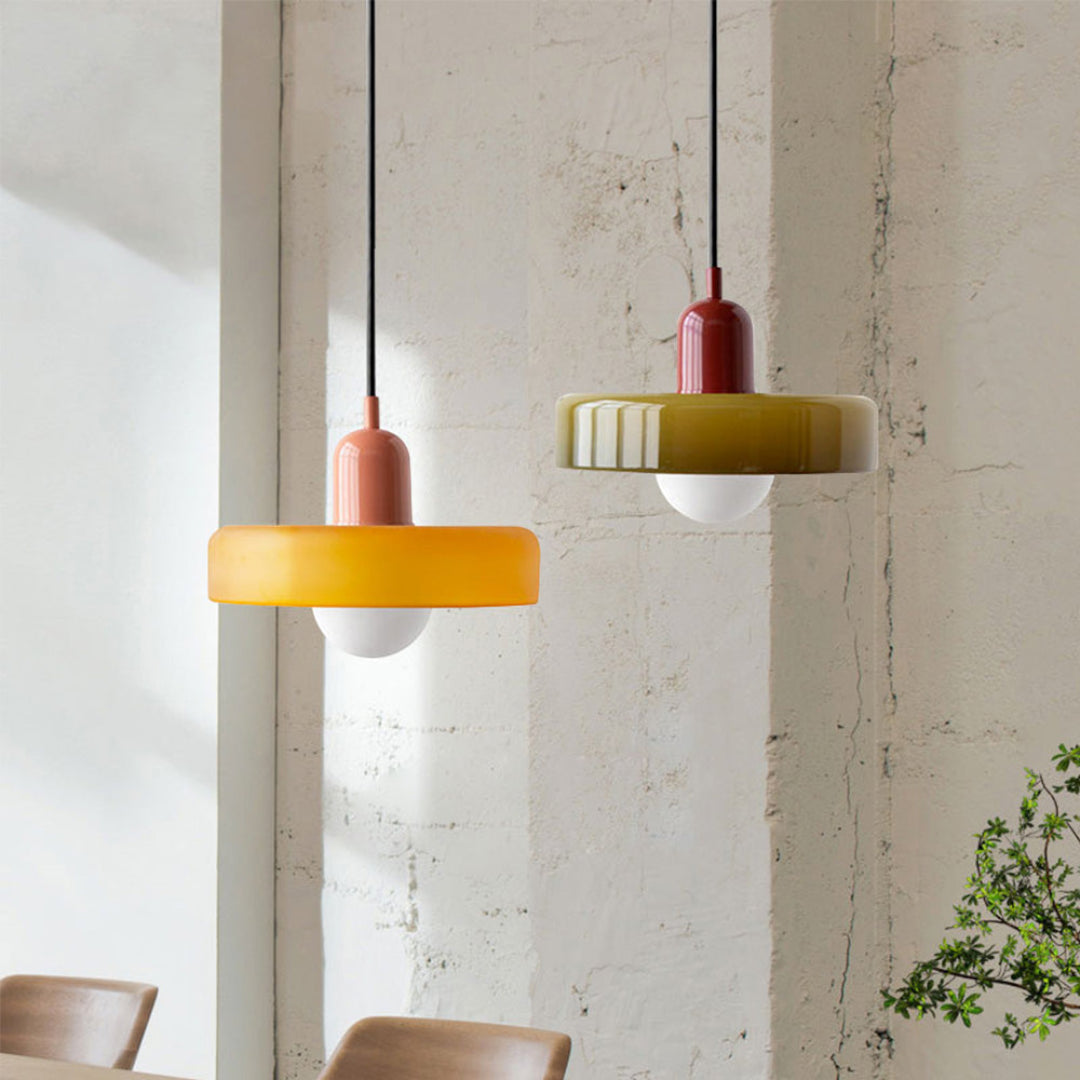 Modern Coloured Glass Pendant Light