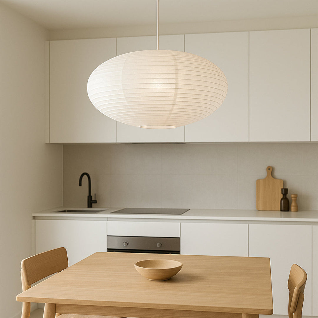 Round Paper Shade Pendant Light