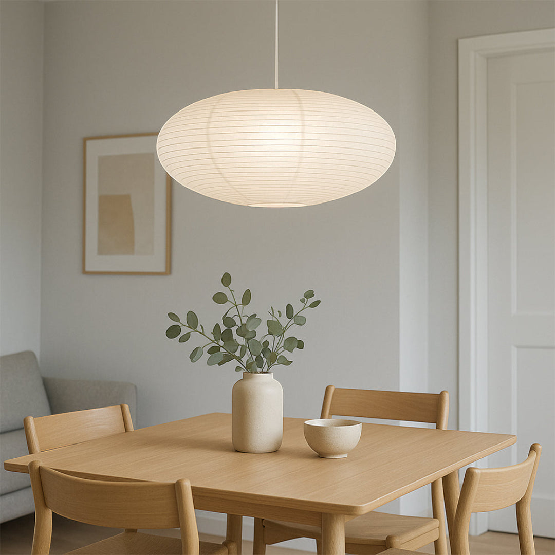 Round Paper Shade Pendant Light