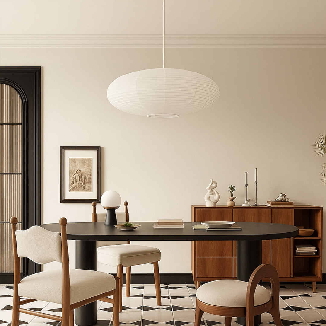 Round Paper Shade Pendant Light