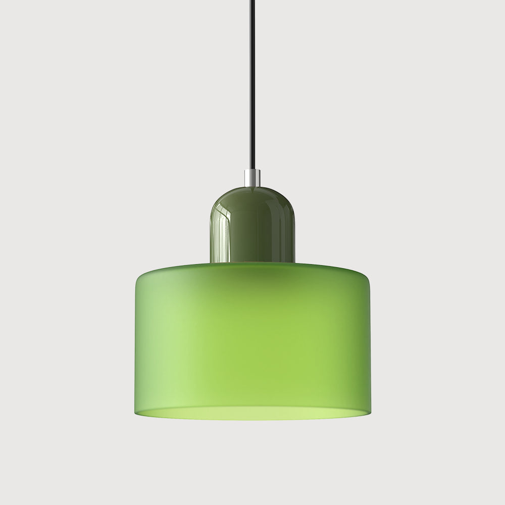 Round Coloured Glass Pendant Light