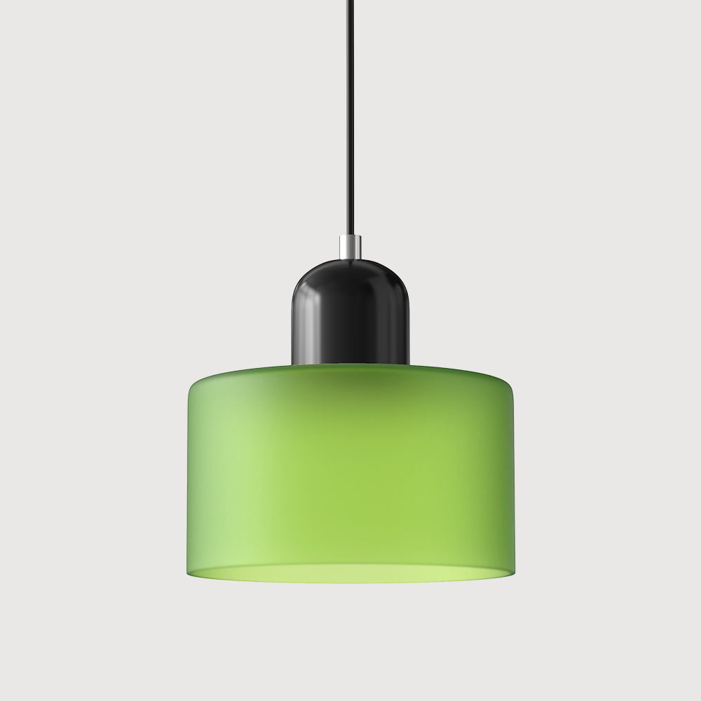 Round Coloured Glass Pendant Light