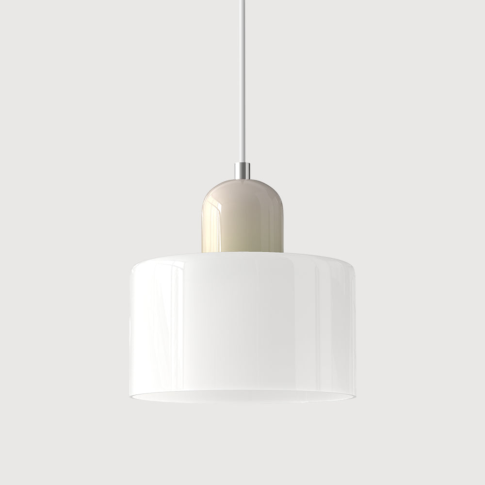 Round Coloured Glass Pendant Light