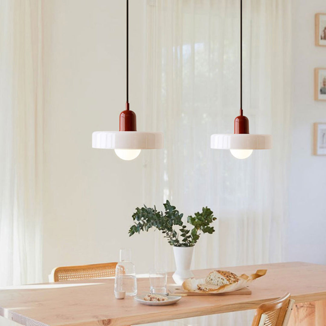 Modern Coloured Glass Pendant Light