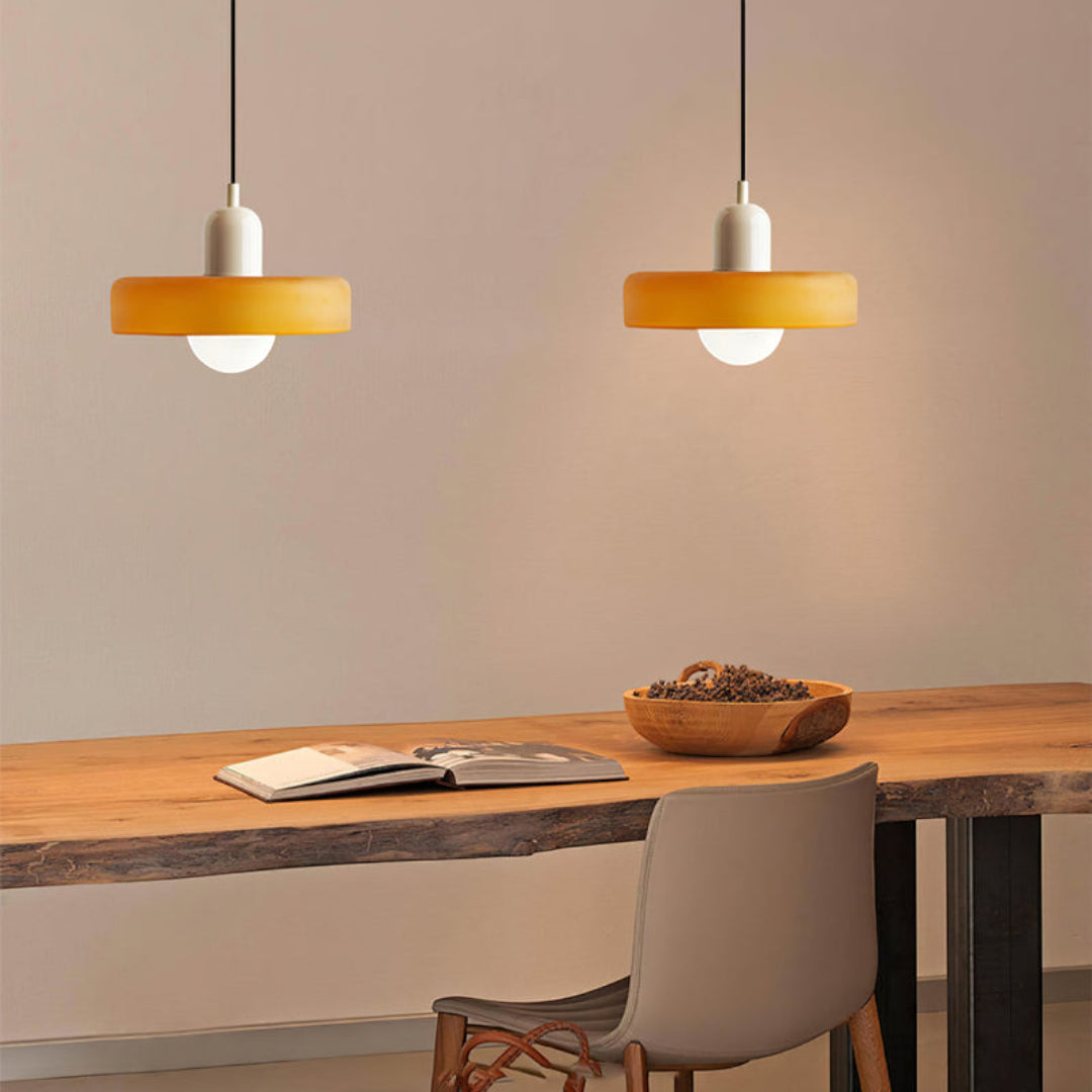Modern Coloured Glass Pendant Light