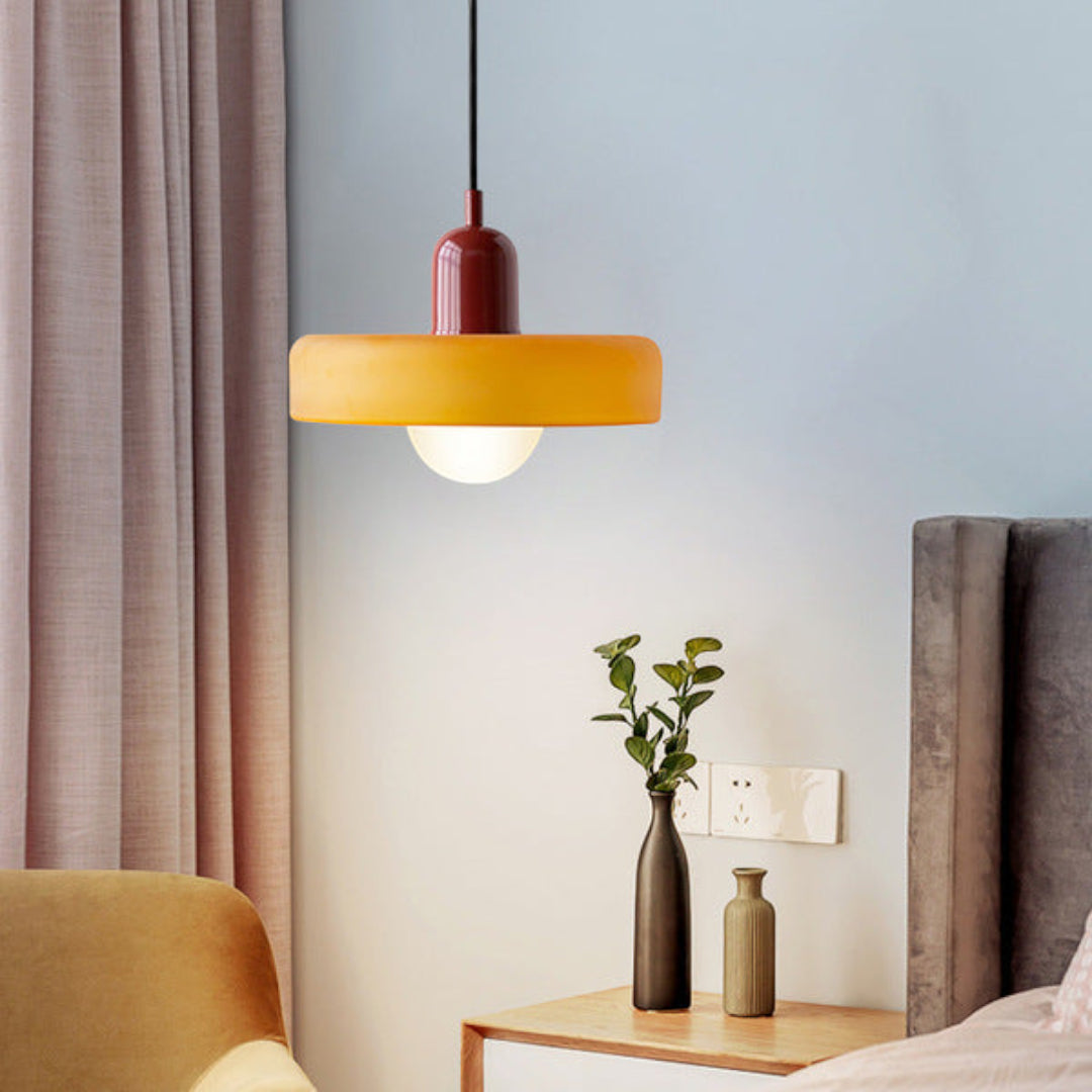 Modern Coloured Glass Pendant Light
