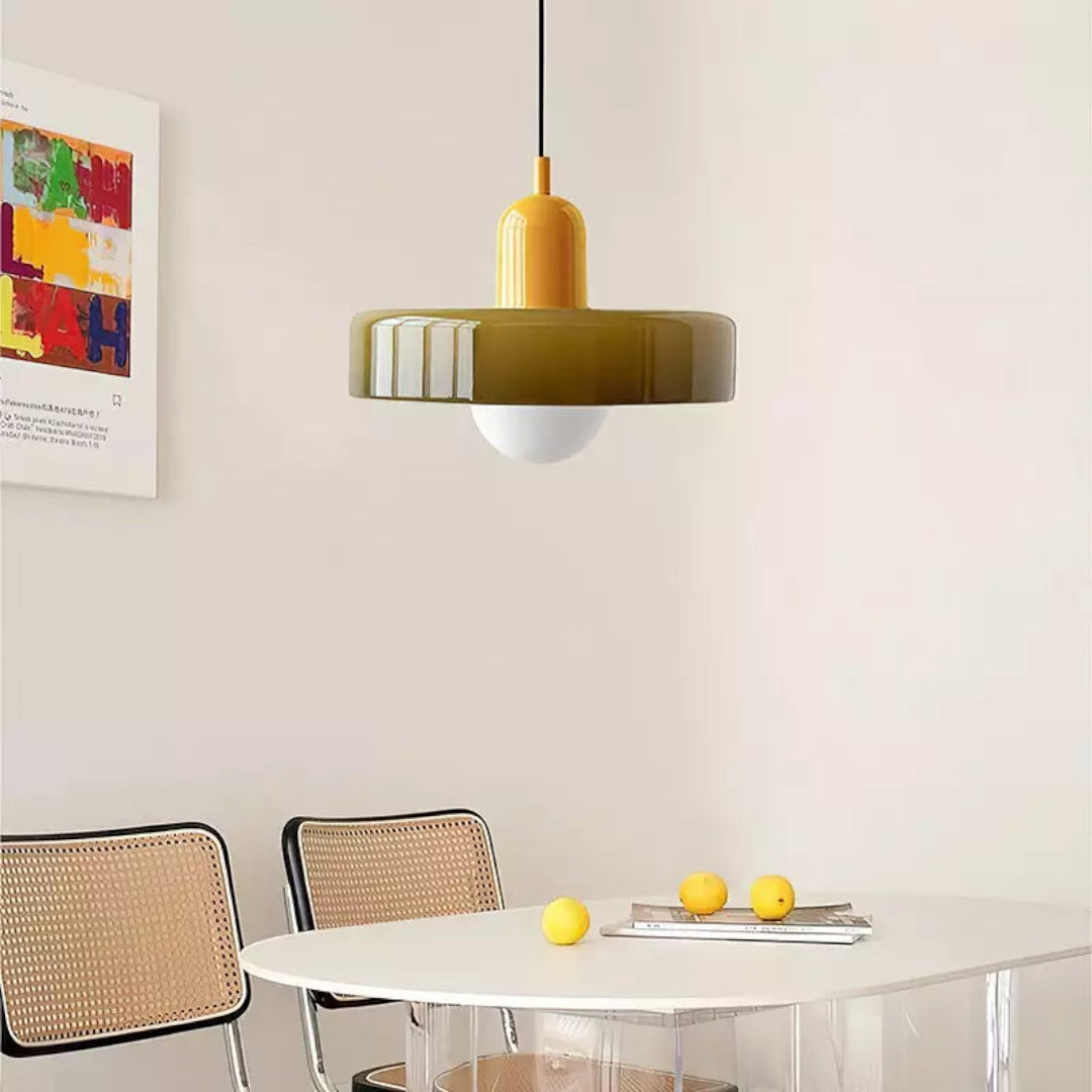 Modern Coloured Glass Pendant Light