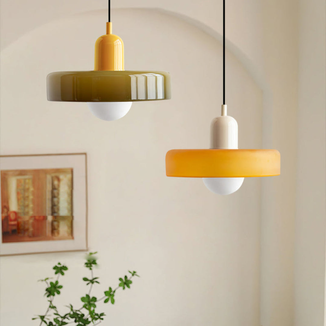 Modern Coloured Glass Pendant Light